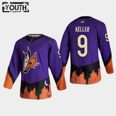 Kinder Eishockey Arizona Coyotes Trikot Clayton Keller 9 2020-21 Reverse Retro Authentic